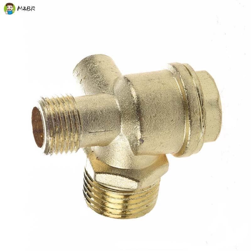 Conector Fêmea De Tubo De Rosca 3/8 " Compressor De Ar Válvula De Retenção De Tom Dourado
