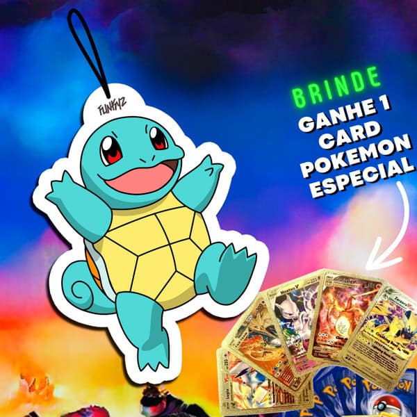 Aromatizante Squirtle Pokemon (Edição Especial com 1 Card Brinde) Tipo Little Tree