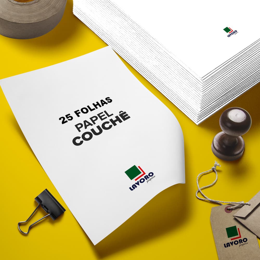 Papel Couchê Fosco 250g A4 25 Folhas