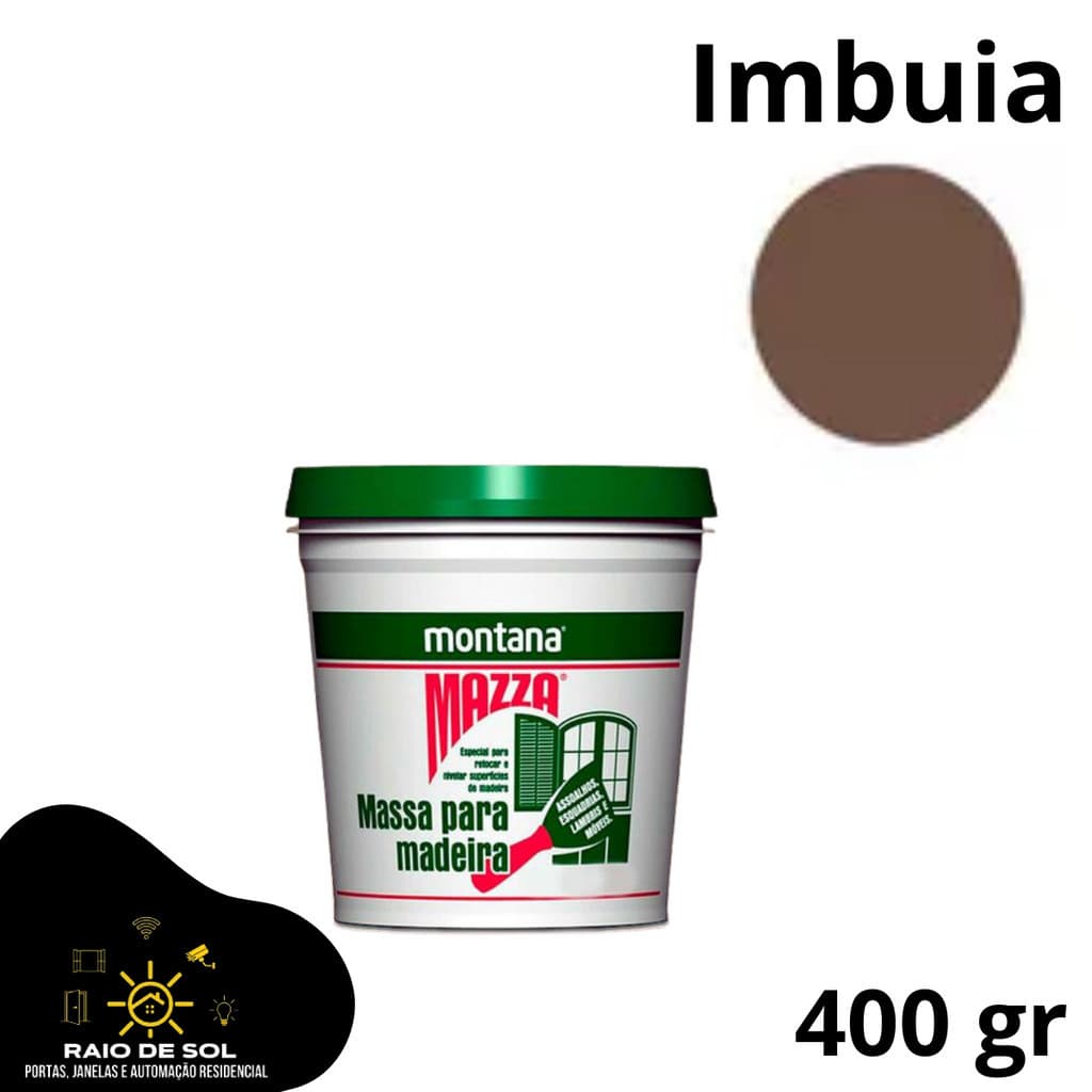 Massa Mazza P/ Retocar Nivelar Madeira Montana 400g Imbuia