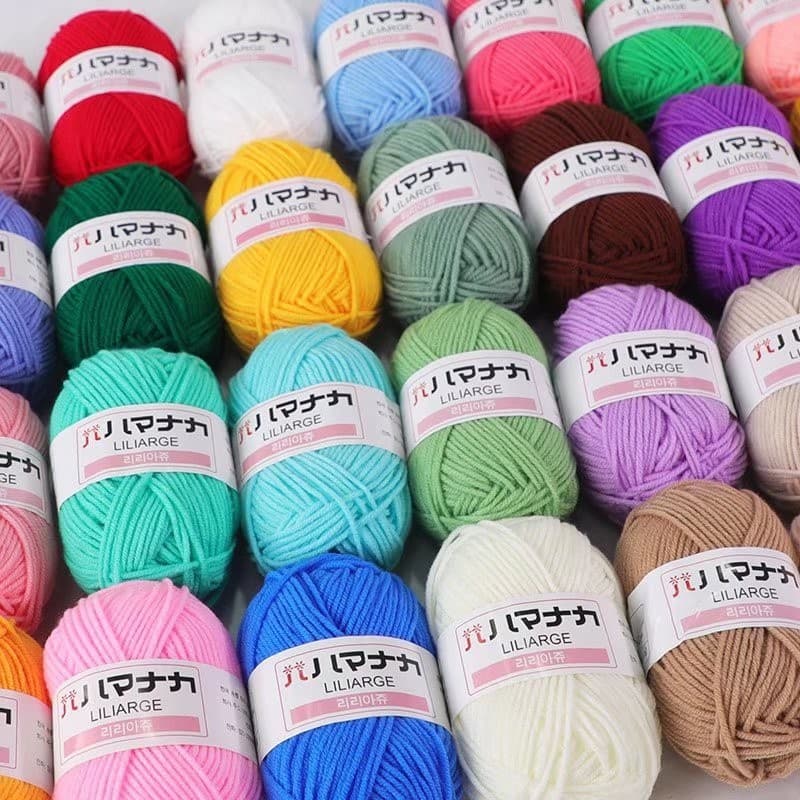 Fios Para Crochê 4 Ply Milk Cotton De Lã Flor De Bricolagem
