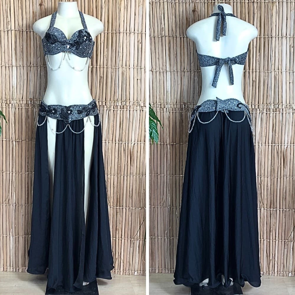 [Liquidação] Dança do Ventre Traje Bordado Completo - Pronta Entrega - TPCL-740