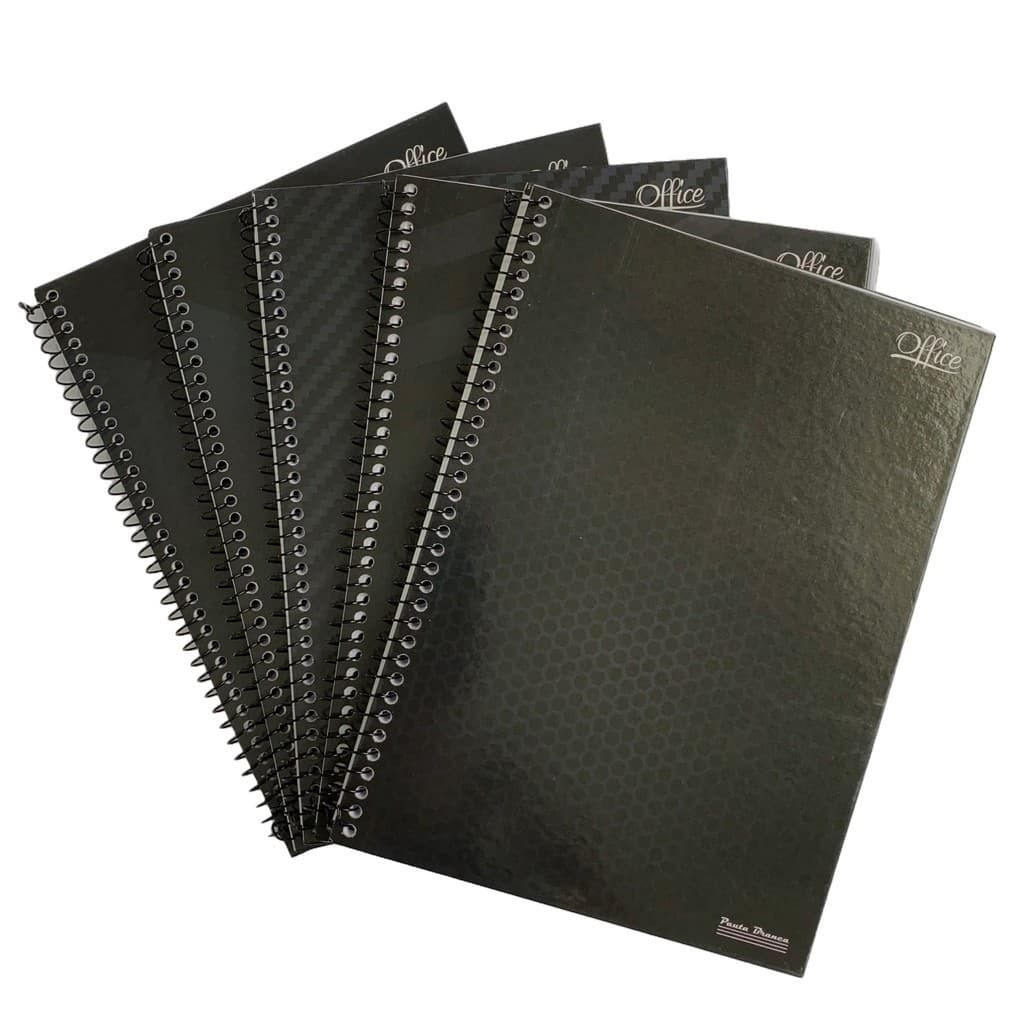 Kit 5 Cadernos Universitários 1 Matéria Preto Office Economico 80 Folhas