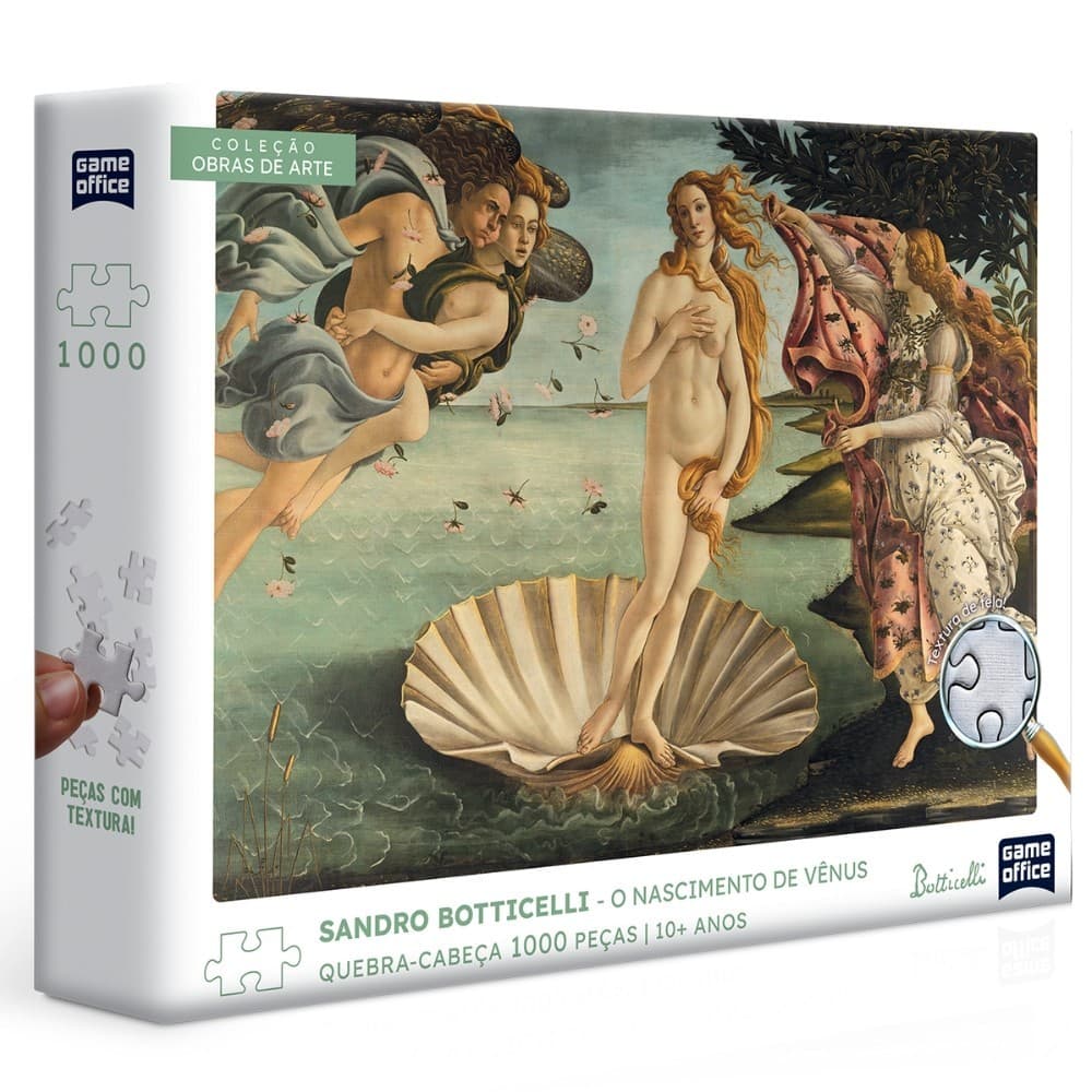 QUEBRA CABEÇA O NASCIMENTO DE VÊNUS SANDRO BOTTICELLI 1000 PEÇAS TOYSTER COLEÇÃO OBRAS ARTE PUZZLE