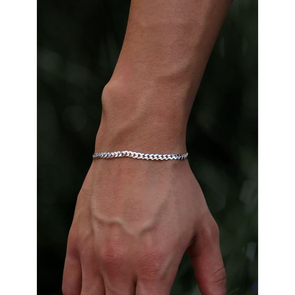 Pulseira de Prata 925 Masculina Grumet 3mm
