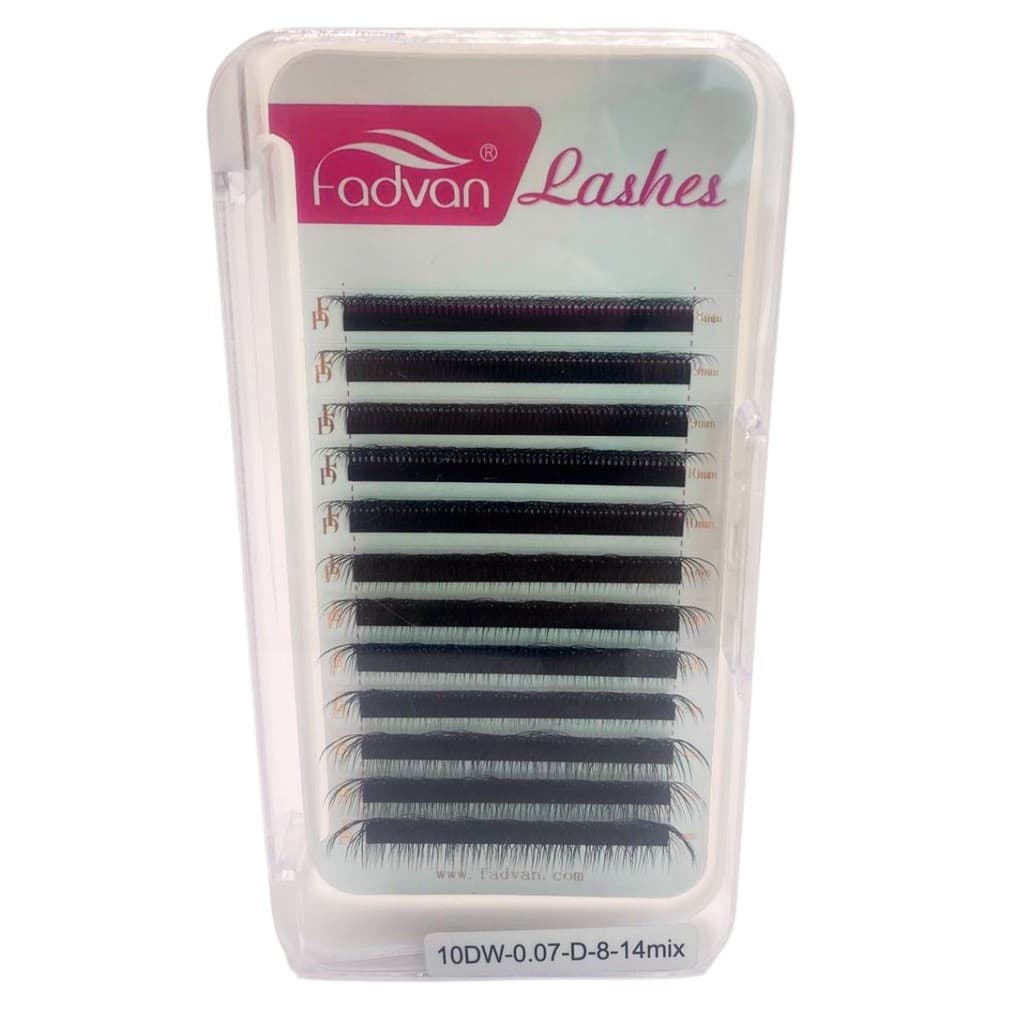 Cílios Fadvan 10DW 0.07D Mix 08 ao 14 mm Lashes
