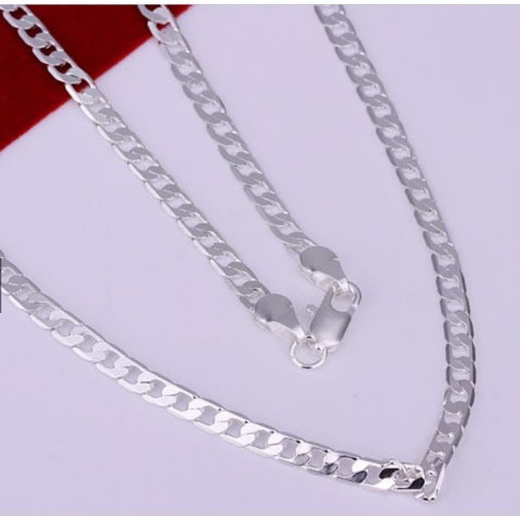 Corrente Cordão Masculino De Prata Esterlina 925 60cm Para Presente Linda