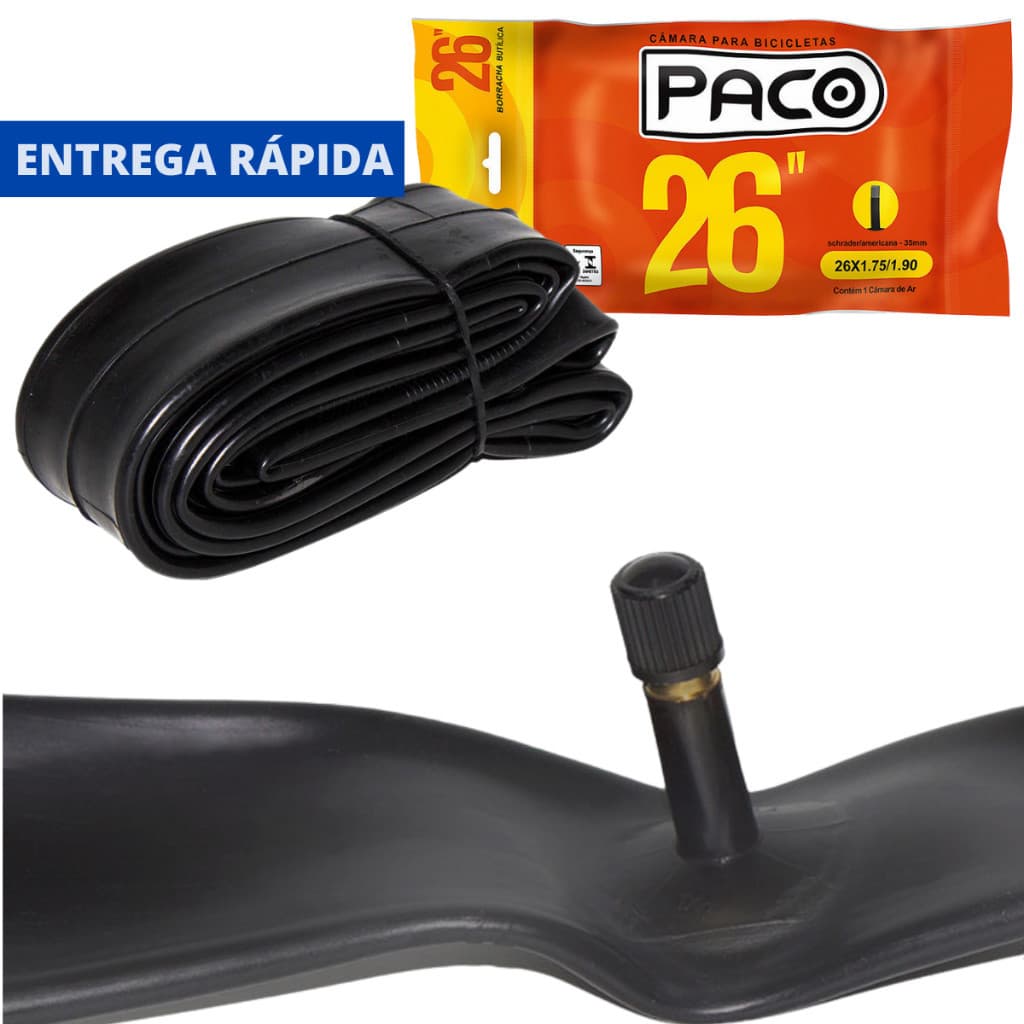 Kit 05 Câmaras Ar 26 Bike Bicicleta Bico Grosso