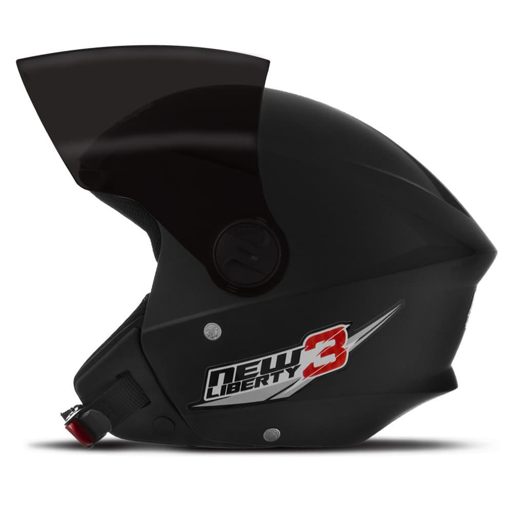 Capacete Esportivo Moto Aberto Pro Tork New Liberty 3 Solid Masculino Feminino Motoboy Motociclista com Viseira Fumê