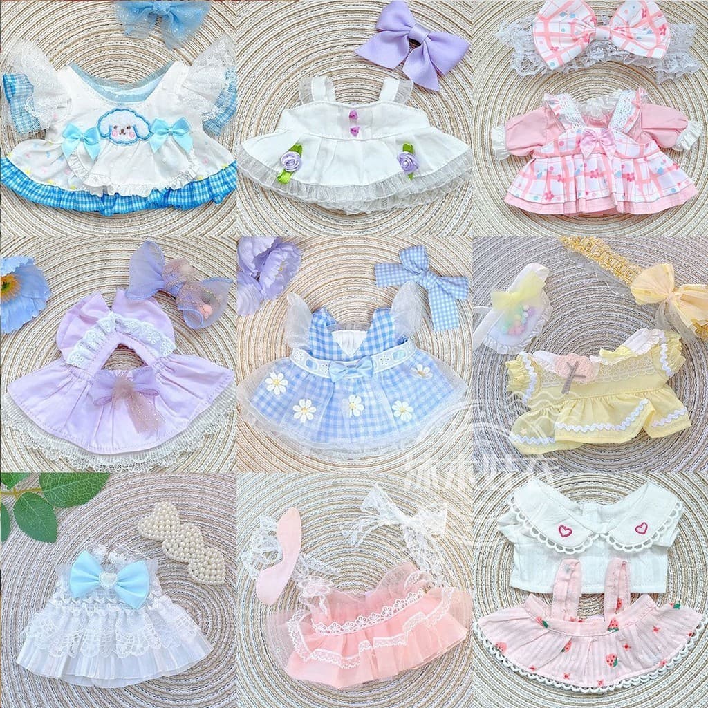 Roupas de Bebê 20cm cm Conjunto de Vestidos de Bonecas de Algodão Conjunto de Vestidos de Bonecas de Pelúcia Acessórios de Reposição Roupas de Casa Loja Home Department Home 03.07