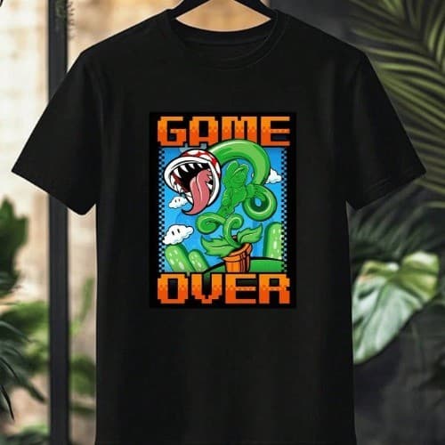Camiseta Supe Mari Game Over Unissex Camisa Blusa Algodão