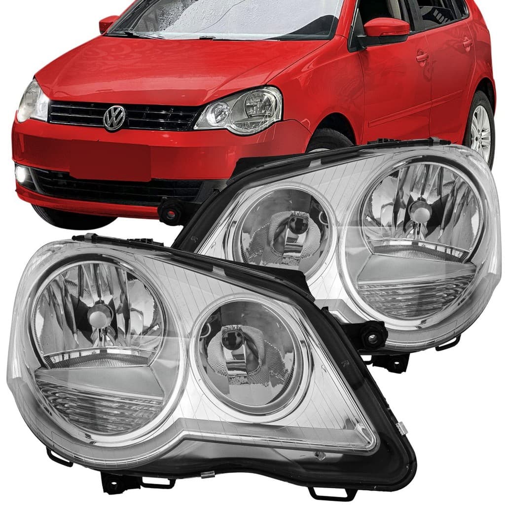 Par Farol Cromado Polo 2007 2008 2009 2010 2011 2012 13 2014