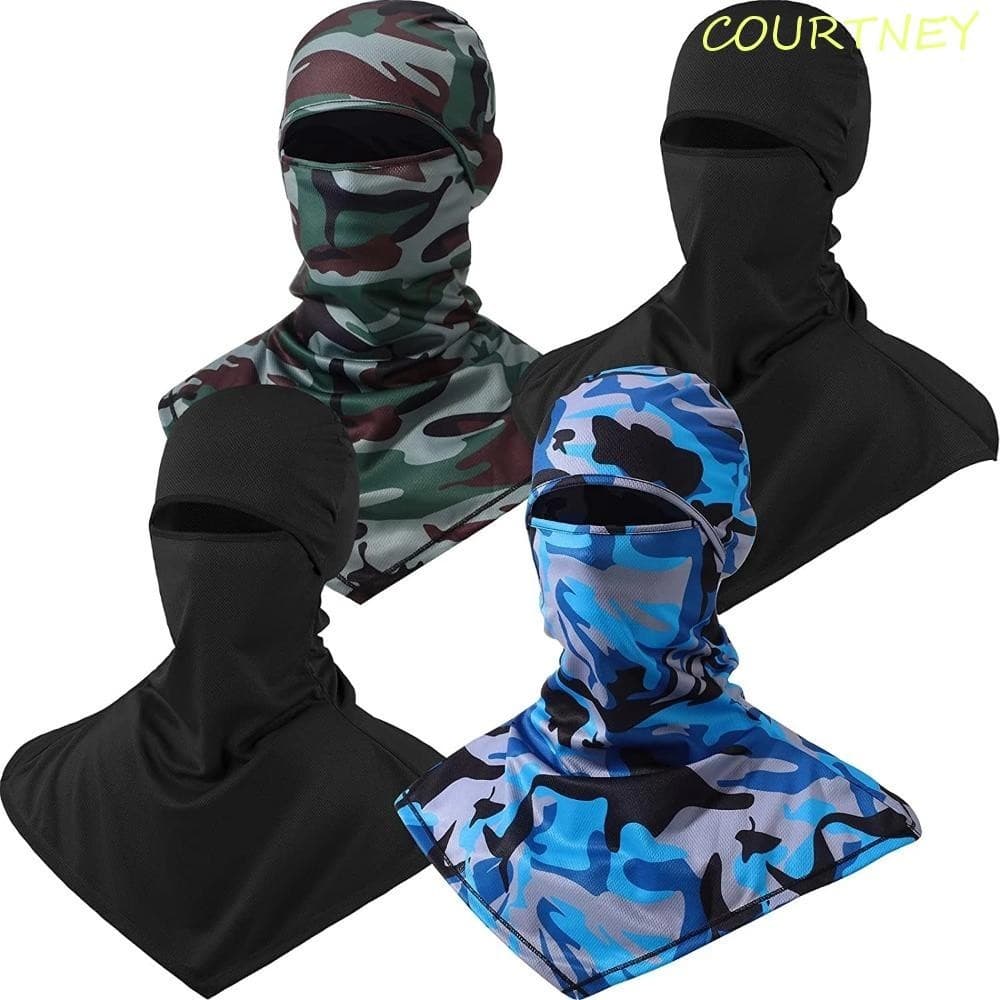 COURTNEY Balaclava Pesca Alta Elástica À Prova De Poeira Snowboard Proteção Solar/UV Malha Capa Facial