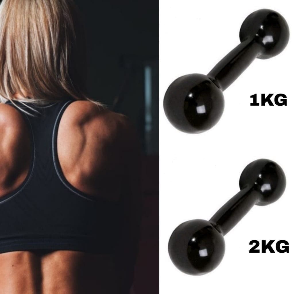 UND HALTER EMBORRACHADO PARA TREINOS E MUSCULAÇÃO (1e 2 Kg)