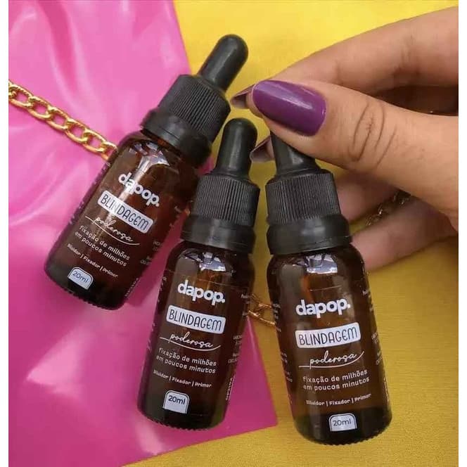 Blindagem Facial Dapop 15ml Alta Fixação Maquiagem 3 em 1 Dapop Diluidor Fixador e Primer