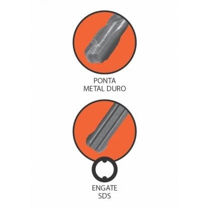 BROCA ENCAIXE SDS PLUS6X110MM BLISTER VILA -