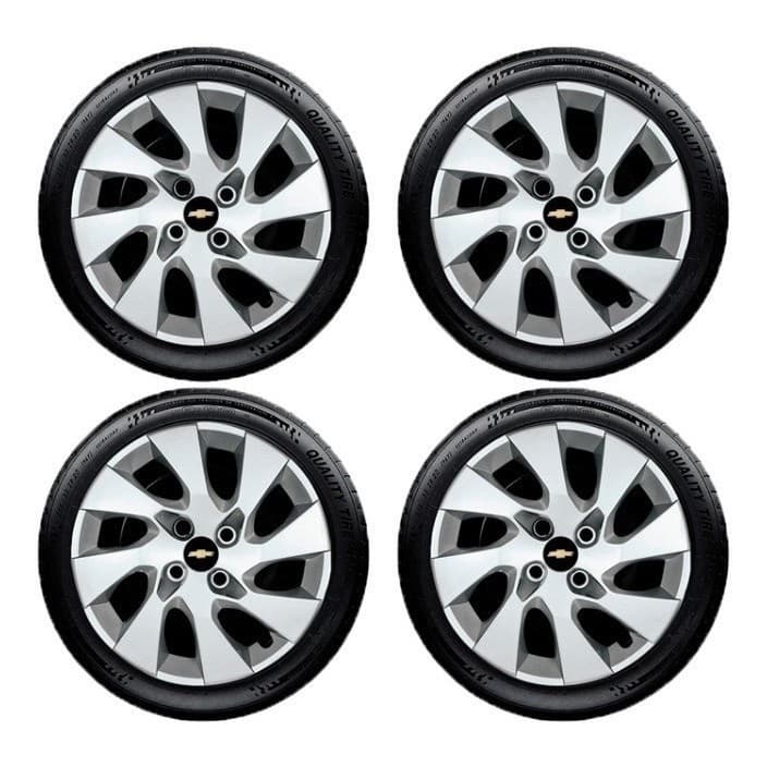 Jogo 4 Calotas Chevrolet Onix Celta Corsa Aro 13 Todos