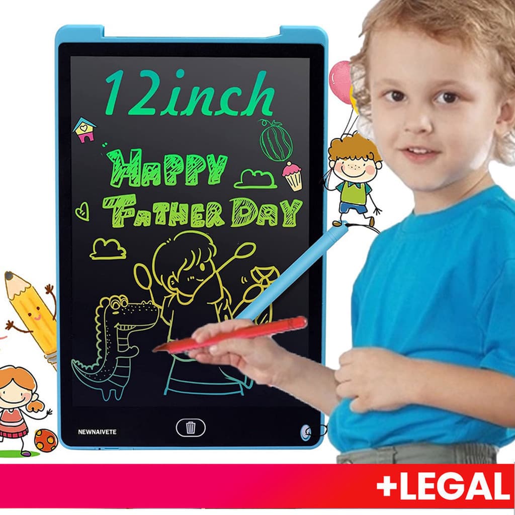 Quadro preto espelho tela LCD crianças escrevendo prancheta 28 35 40cm