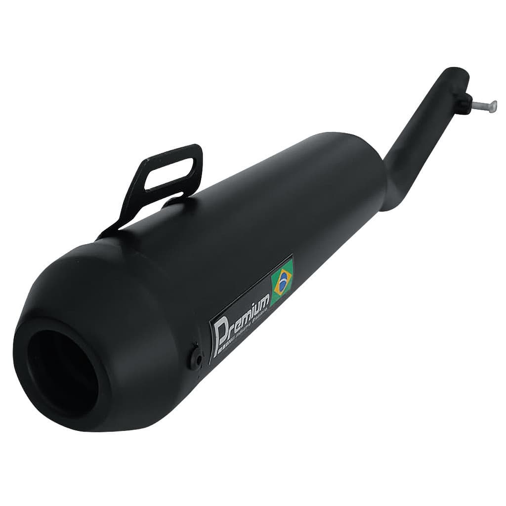 Escapamento Para Moto XLR 125 Esportivo 1996 A 2003 Aço Carbono Ponta Preta