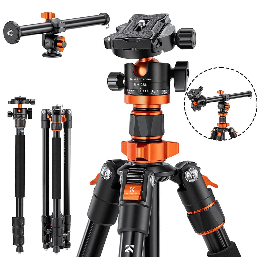 Tripé Profissional Eixo Prolongador Ball head 360° 2m K&F