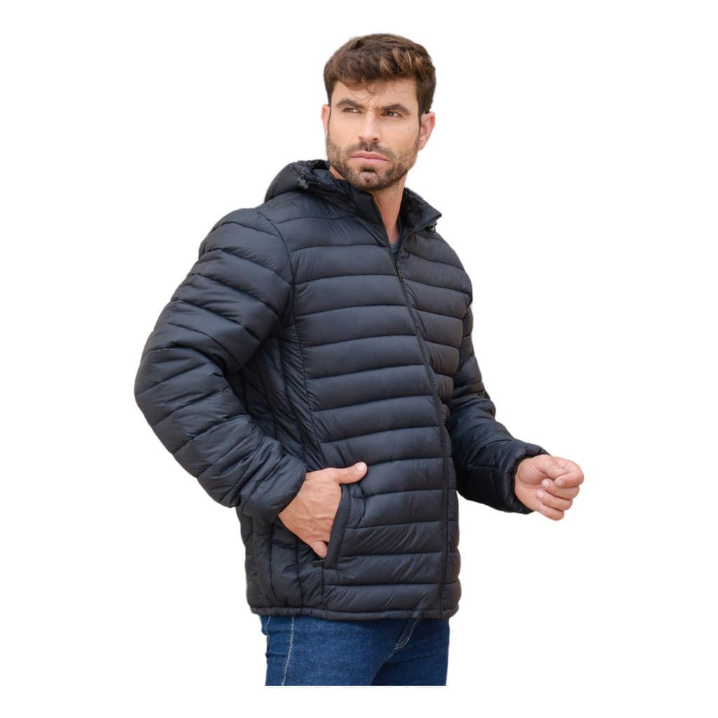 Jaqueta Puffer Masculina Impermeável com Capuz Bobojaco Inverno