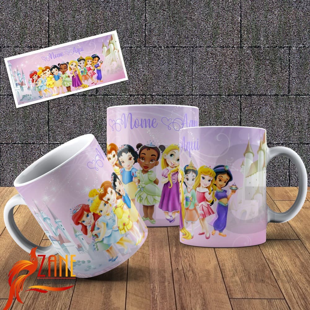 Caneca Polímero Princesas