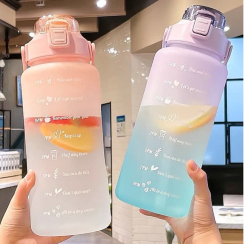 Garrafa Squeeze para Agua 2 Litros 2000 Ml Motivacional Grande Capacidade Squeeze Academia