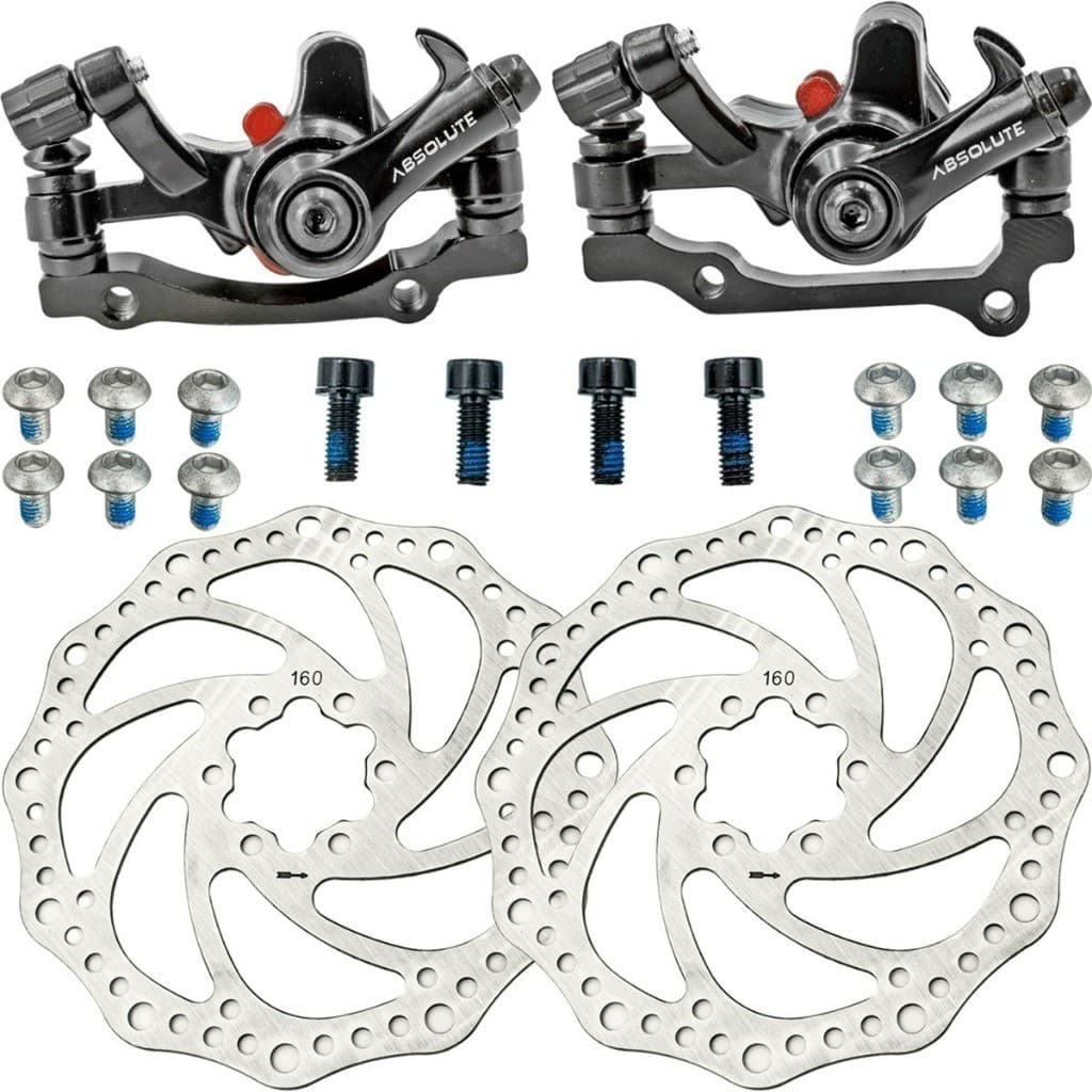 Kit Freio A Disco Mecânico Lovit Absolute Bicicleta Pinça + Disco e Pastilhas