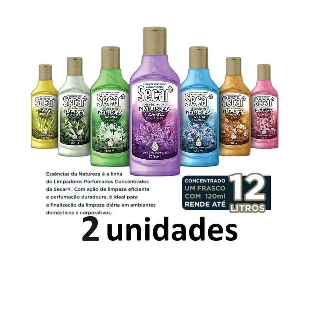 2 Limpador Perfumado Concentrado Secar 120ml