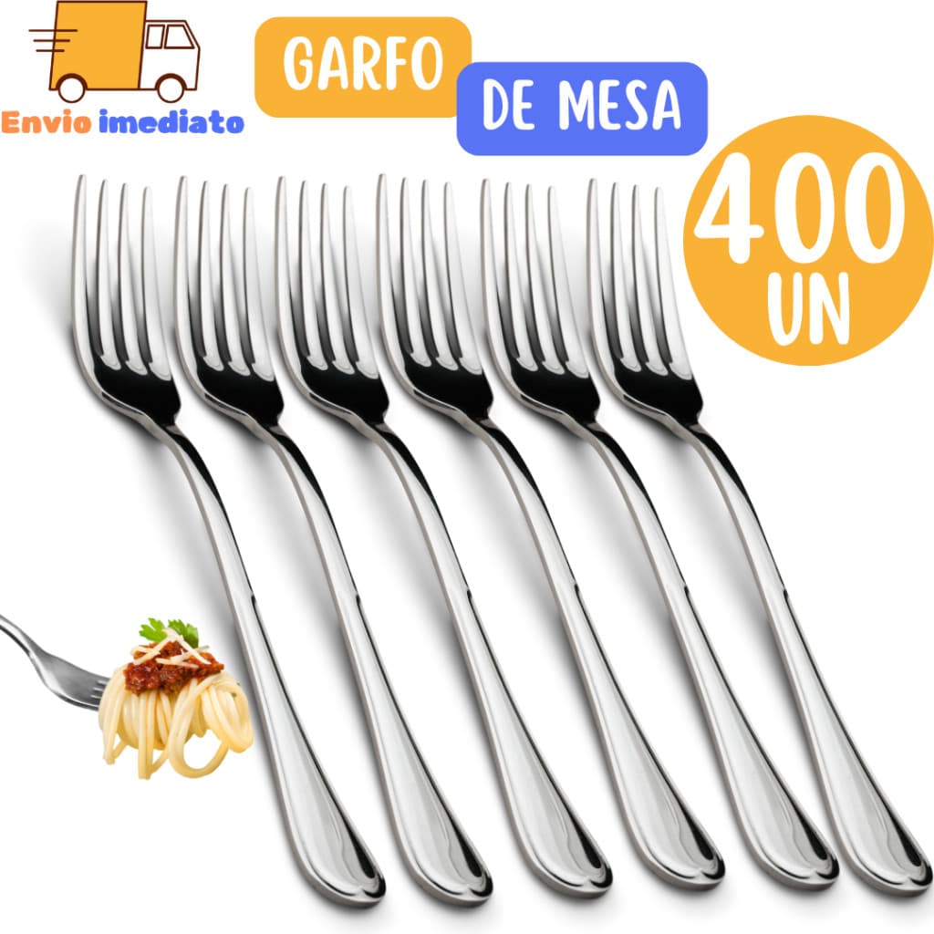 400 Unidades Garfo de Mesa 100% Aço Inox Para Casa Restaurante Bar Garfo Talher