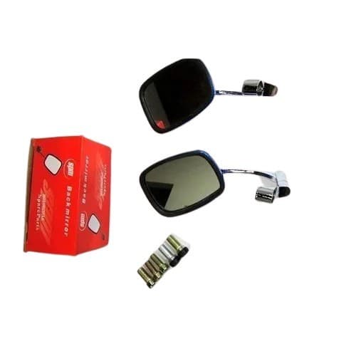 Espelho Retrovisor Moto Custom Honda Suzuki Aço Cromado Mini