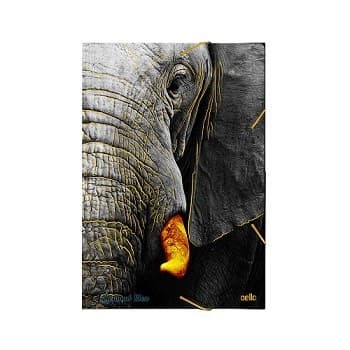 PASTA ABA ELASTICO OFICIO LELEPHANT BLEU - Gold