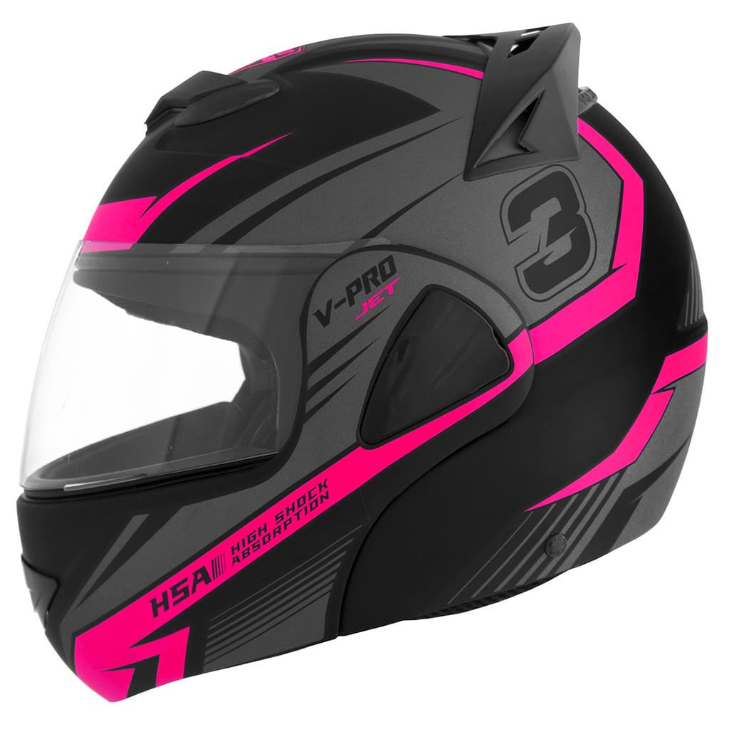 Capacete Moto Masculino Feminino Articulado Escamoteável Pro Tork V-pro Jet 3 Modular Robocop Motoboy Motociclista