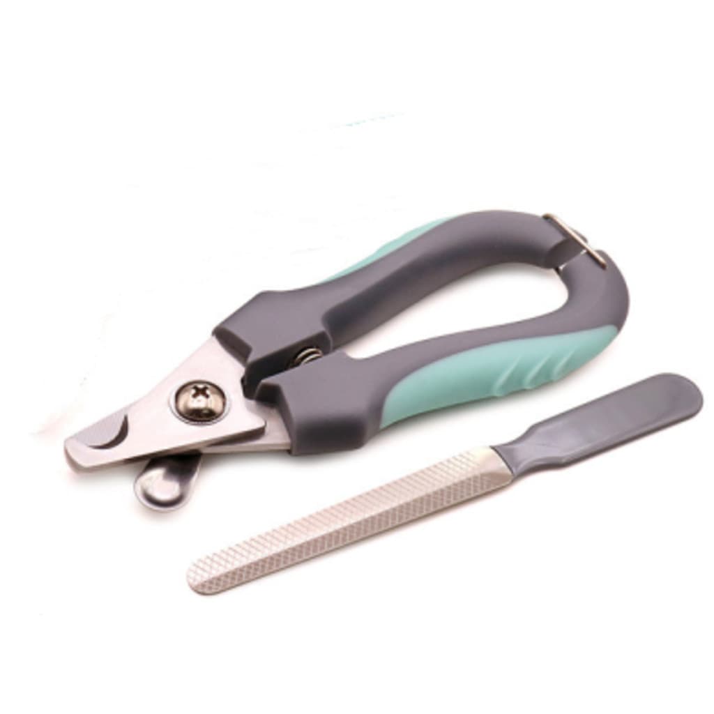 Kit Cortador de Unha Alicate Pet para Cachorro Gato Pet com Trava de Segurança Colorido Porte + lixa - Merlin APENAS