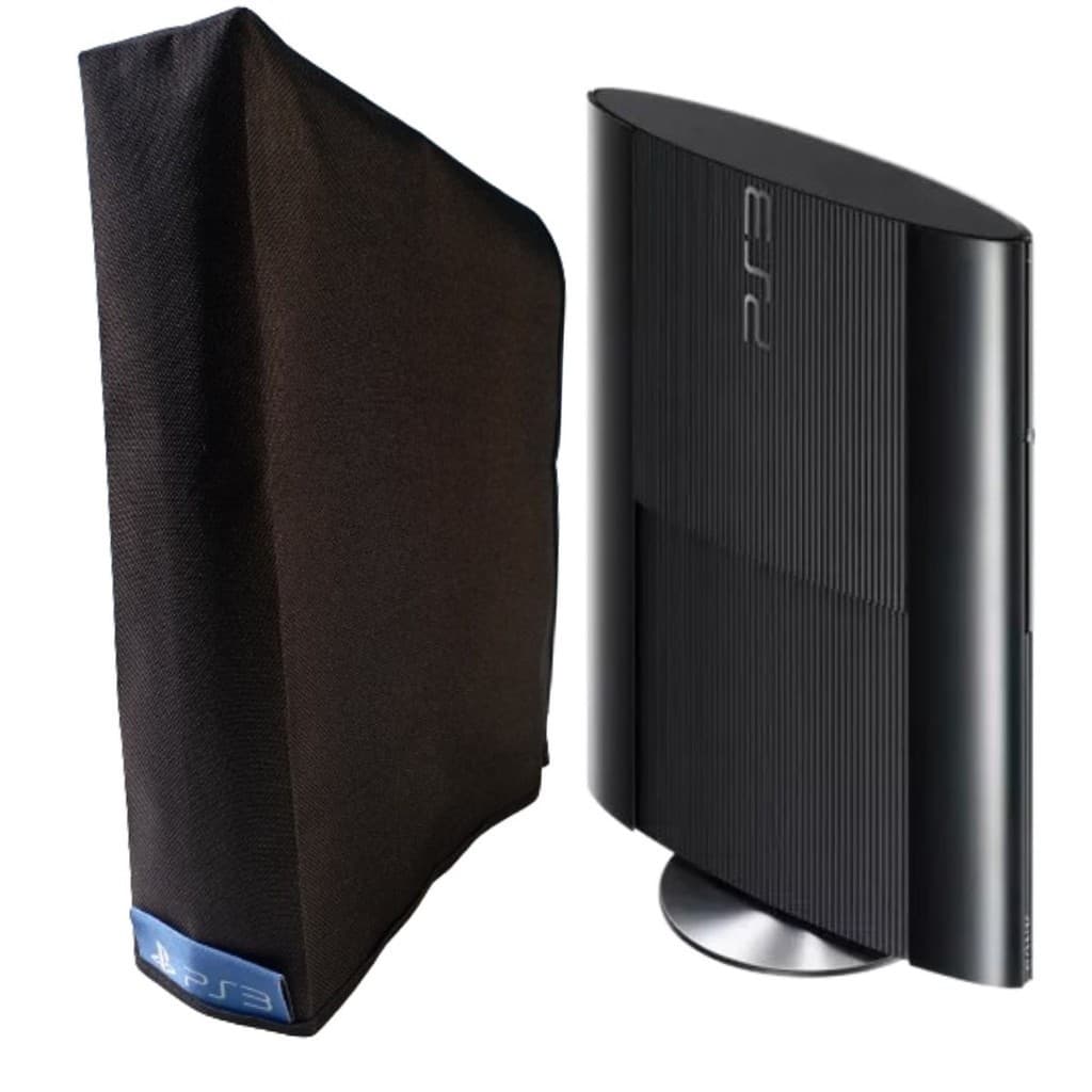 Capa Protetora Para Playstation 3 - Ps3 - Super Slim na Vertical - Skin Preta Case Impermeável