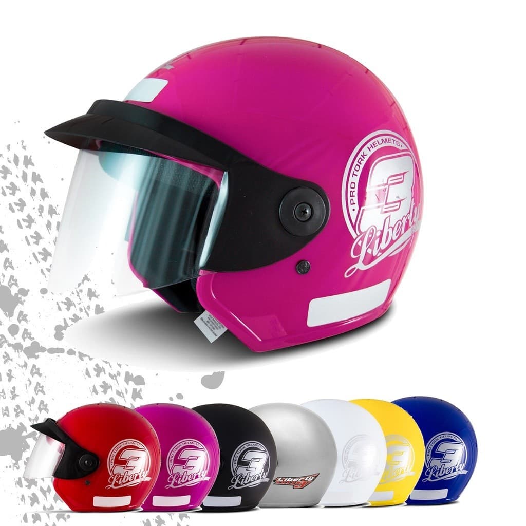 Capacete Aberto Pro Tork Liberty 3 Feminino Masculino Moto Motoqueiro Rosa