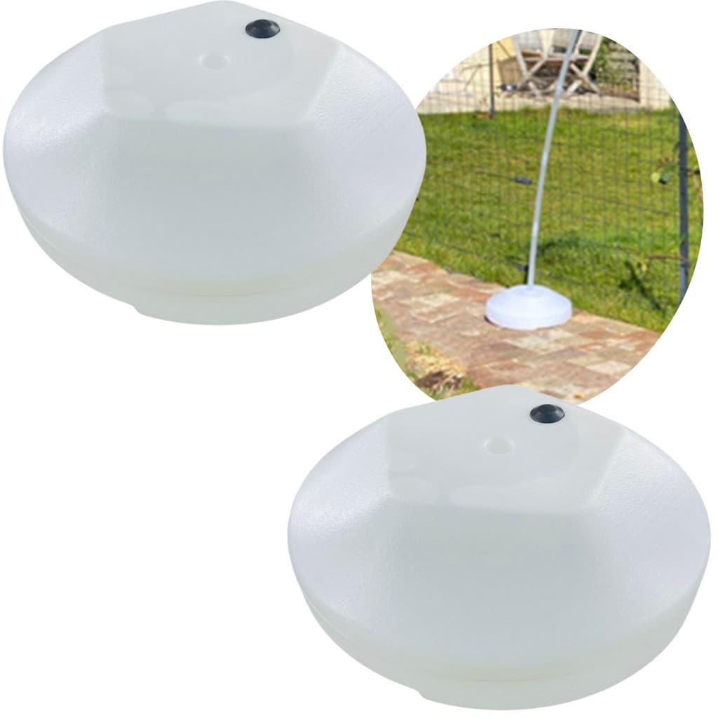 Kit 2 Base P Arco WindBanner Bandeira Guarda Sol 5Kg Cheio