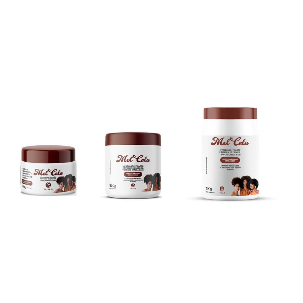 Trihair - Mel cola para Cachos Naturais e Orgânicos - 250g, 500g e 1Kg