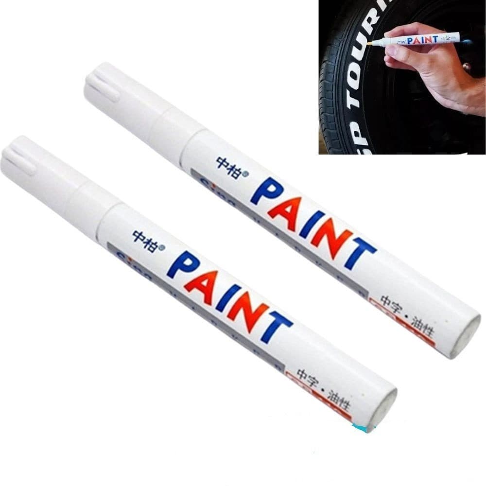 Caneta Paint Reparadora Pintura Automotiva Permanente Não Sai Água Tira Riscos Carro Moto Retoque Placa Tênis Pneus