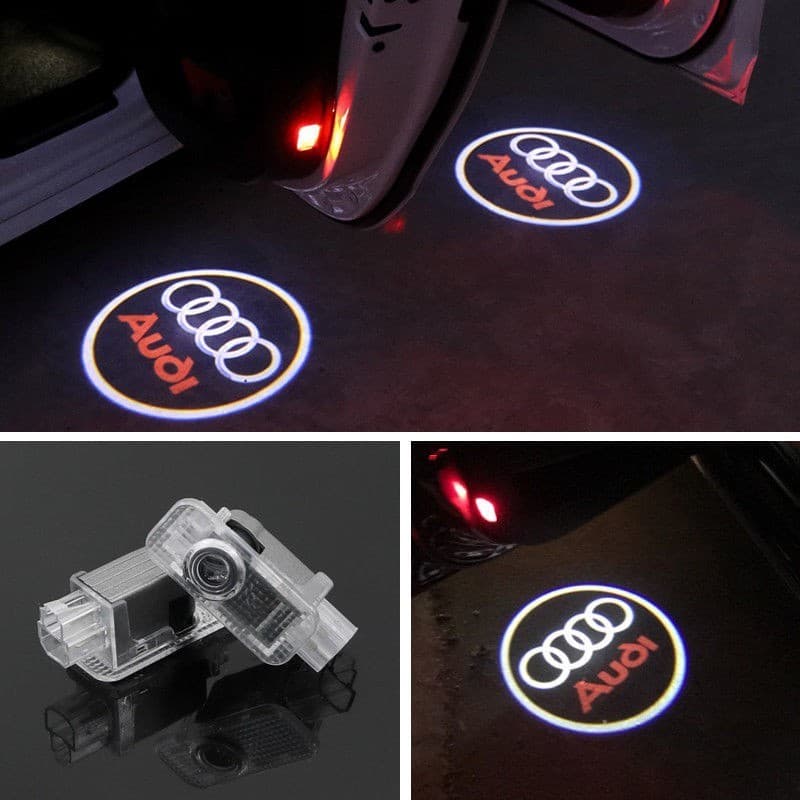 4pcs Audi Cortesia Luzes Led Projetor Porta Do Carro Kit De Boas-Vindas Para S4 S6 R8 S5 A4 A5 A6 Q7