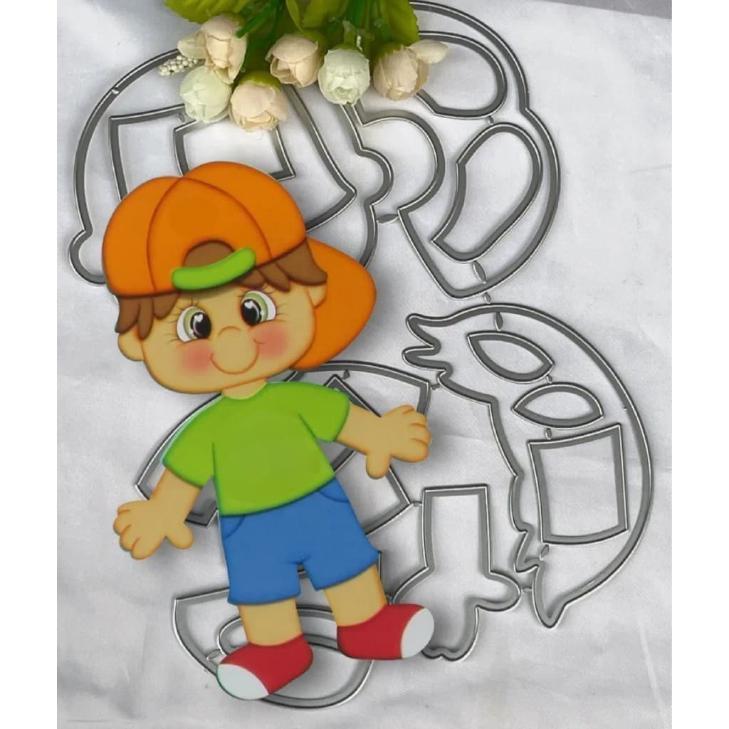 Faca De Corte E Relevo Scrapbook 35 Cm Menino Lorenzo Grande