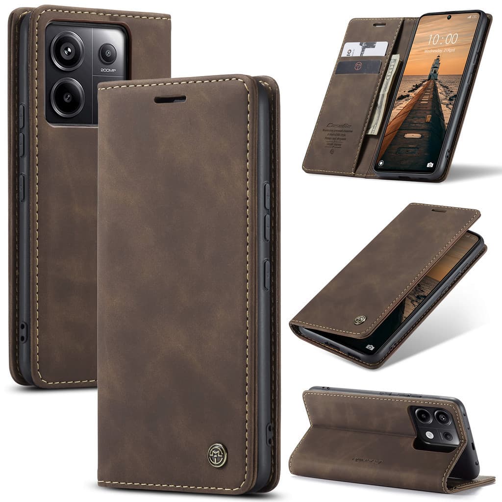 Capame Carteira Magnética De Couro Para Xiaomi Redmi 13C 12C 12 Note 13 Pro Plus Note 12 Macio