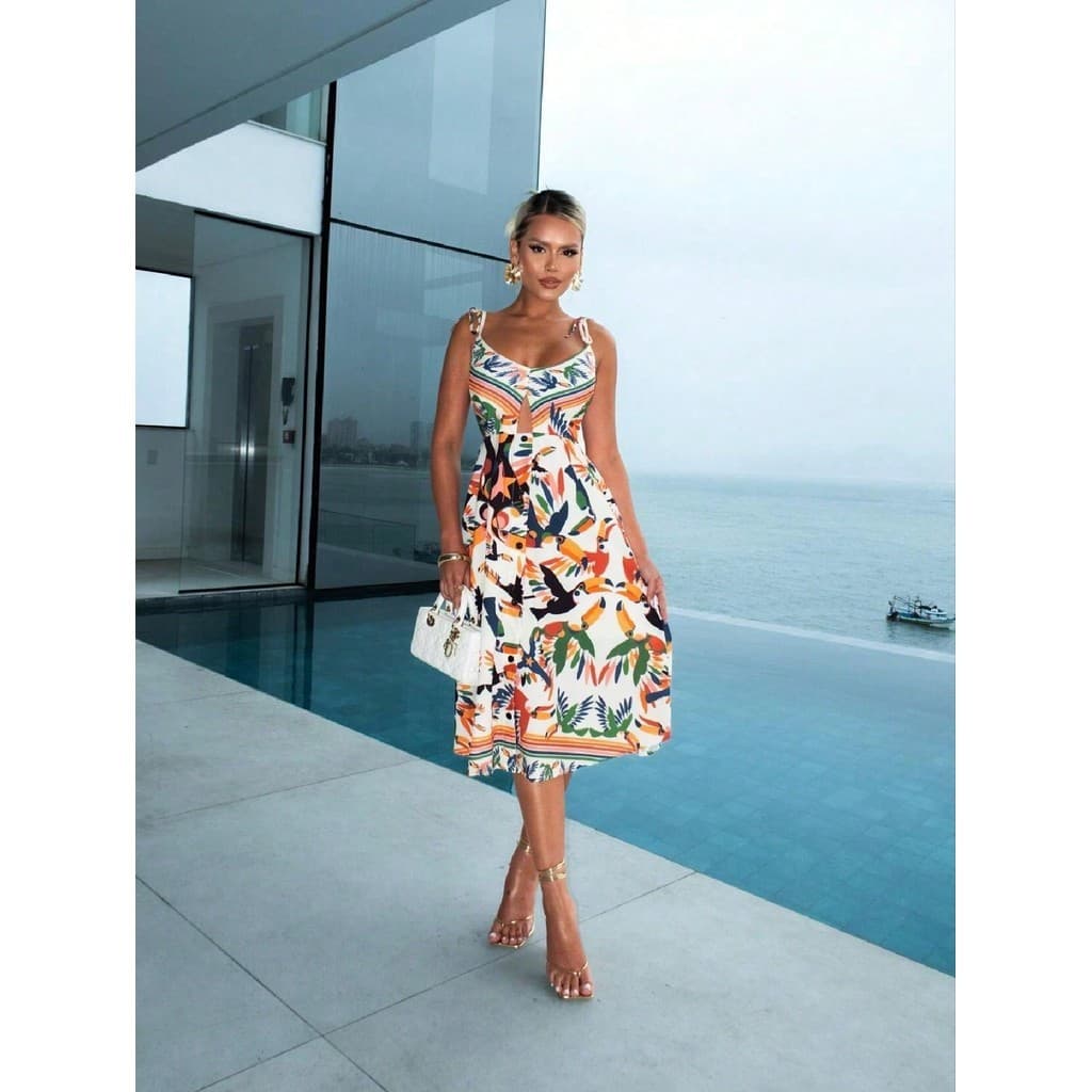 Vestido Lenço Estampado Soltinho PRIMAVERA/VERÃO