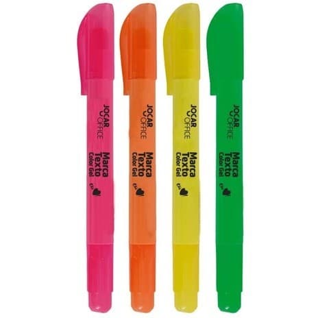 Kit Marca Texto Color Com 4 Peças Jocar Office