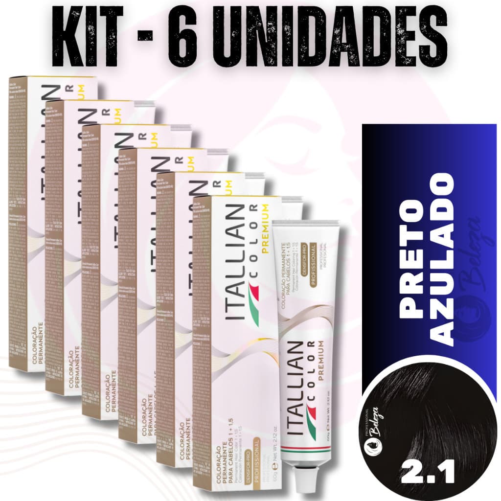 6 Colorações Preto Azulado 2.1 Itallian Color