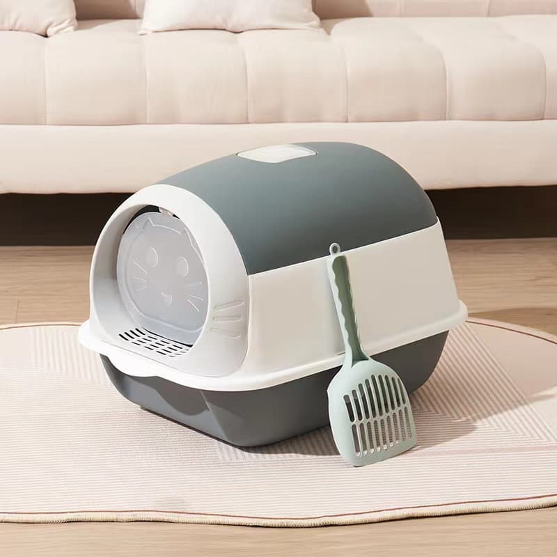 Kit Caixa de Areia  para Gatos Encantadora Alta Gigant e com e Pá higiênica caixa de areia para gatos