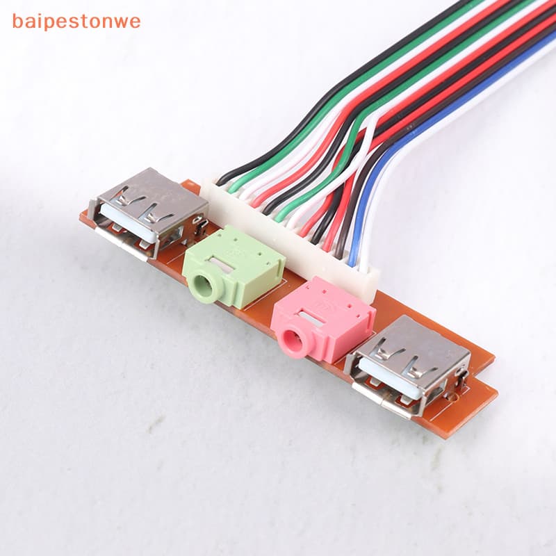 [baipestonwe] 1PC Painel Frontal Do Chassi Computador Entrada De Áudio Interface USB Cabo Bezel Host