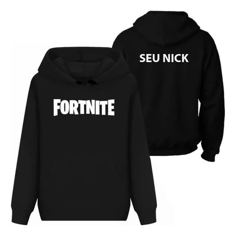 Blusa De Frio Fortnite Seu Nome Nas Costas De Brinde
