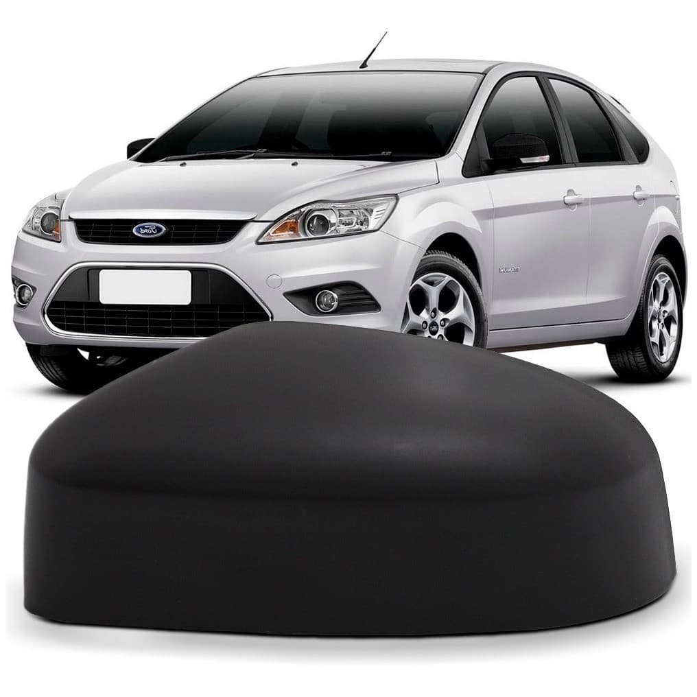 Capa do Retrovisor Ford Focus 2009 a 2013 Preto Texturizado Lado Esquerdo (Motorista)