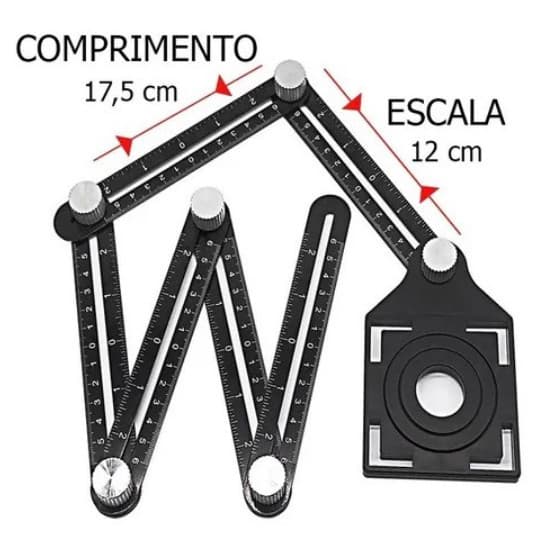 Régua Multifuncional Template Marcador Piso Azulejo